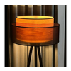 Duolla - Stojeća lampa WOOD BOHO 1xE27/15W/230V prečnik 45 cm crna/bež