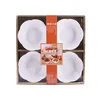 DIKER HOME Set porcelanskih činija, 11x11cm, 4 komada, Beli