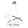 Moderna kromirana viseča svetilka, trije obroči, O80cm, O60cm, O40cm, nevtralna barva, LED 93W, HOOP Milagro
