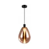 Luster na sajli DENSO 1xGU10/10W/230V, prečnik 30 cm, bakarna/crna