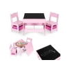 ECO TOYS Dečiji set sto i 2 stolice sa tablom za pisanje Pink