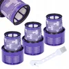 OEM Set Prstni HEPA Filter – Nadomestni Del za Sesalnik Dyson V10 | 3 Kosi + Ščetka, Vijolična, 8,7x11 Cm