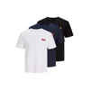 JACK & JONES Majica JJRush marine / črna / bela