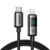 Joyroom S-A16 Pro Prism 30W USB-C v Lightning kabel z zaslonom 1.2m, črn