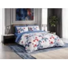 Flanelasta posteljnina iz mikrovlaken BERRY BLOOM belo-modra Dimenzije posteljnine: 70 x 90 cm | 140 x 200 cm