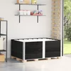 Okviri za palete 3 kom crni 150x100 cm od masivne borovine