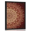 Plakat zlata Mandala na bordo ozadju - 40x60 silver