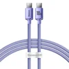 BASEUS Kabel za hitro polnjenje in prenos podatkov USB - USB-C 100 W, 1,2 m, vijoličen
