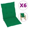 Jastuci za vrtne stolice 6 kom zeleni 100x50x3 cm od tkanine