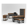 Hanah Home Set kancelarijskog nameštaja Mn11-Ba