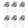 Hanah Home Set barskih stolica Enox, 6 komada, Sivo-beli