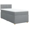 Vidaxl Box spring postelja z vzmetnico svetlo siv 100x200 cm blago