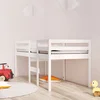 Visoki krevet bijeli 90 x 190 cm od masivne borovine