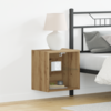 Floating Shelf with LED Light 2 pcs Smeđa 40 x 28,5 x 40 cm