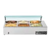 VEVOR Električni grelnik hrane 6 posod parni bife Bain Marie 1100x570x385 mm srebrn
