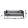 ATELIER DEL SOFA Sofa trosed Trendy Dark Grey