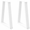 Noge za blagovaonski stol V-oblik 2 kom Bijele 60 x (72-73,3) cm Čelik
