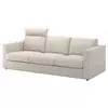 VIMLE Sofa trosed, s naslonom za glavu/Gunnared bež