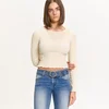 Cropp - Bluza s dezenom - Krem