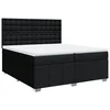 Vidaxl Box spring postelja z vzmetnico črn 200x200 cm blago