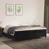 vidaXL Box spring postelja z vzmetnico črna 200x200 cm žamet