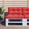 Jastuci za palete 2 kom crveni od tkanine Crvena 80 x 80 x 12 cm