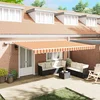 Skrovita tenda Žuta i narančasta 500 × 350 cm Tkanina i čelik