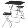 GUNDE / GUNDE Sto i 2 stoličice, preklopno crna/preklopno crna, 67x67 cm