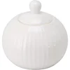Gastro sladkornica, bela, rebrast dizajn, prostornina 0,31 l, višina 100 mm, premer 105 mm (6 kos)