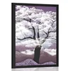Plakat drevo obdano z oblaki - 30x45 no frame
