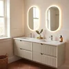 Skye Decor Set kupatilskog ormarića sa umivaonikom i ogledalom, 2 dela, Bež