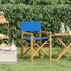Sklopiva direktorska stolica plava tikovina od punog drveta