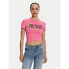 Versace Jeans Couture Majica 78HAHC05 Roza Slim Fit