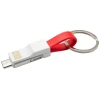 mobilNET Micro Keychain 3v1, USB-TypeC-Lightning, (posamezno), rdeč