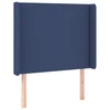 Vidaxl Vzglavje z ušesi modro 83x16x118/128 cm blago