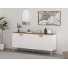 Hanah Home Konzola Lotus Mirror, 180x81x45 cm, Bela