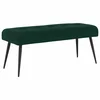 Klupa s gumbastim tkanjem Tamnozelena 110 x 40 x 46 cm Baršun