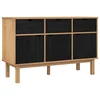 Vidaxl Strani šal OTTA Rjava in črna 114 x 43 x 73,5 cm