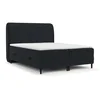 Črna boxspring postelja s prostorom za shranjevanje 140x200 cm Melba – Maison de Reve