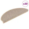 Samoljepljivi otirači za stepenice 30 kom 65x21x4 cm svjetlobež