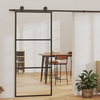 Den Drsna vrata z opremo ESG steklo in aluminij 90x205 cm