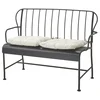 LÄCKÖ Sofa dvosed,spolja, siva/Kuddarna svetla sivobež