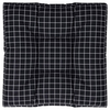 Jastuk za palete crni karirani 70 x 70 x 12 cm od tkanine