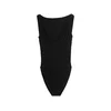 Norma Kamali Ženski bodi KK122BPL663001-BLACK, Crni