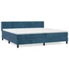 Vidaxl Box spring postelja z vzmetnico temno modra 200x200 cm žamet