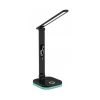 LED RGBW prigušiva lampa sa bežičnim punjenjem, displejom i USB portom 6W/5V 3000-6500K crna