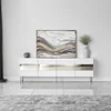 Hanah home TV Komoda Leon Belo-Srebrna