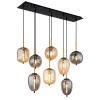 Globo 15345-8A - Luster na sajli BLACKY 8xE14/40W/230V mesing