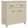 Vidaxl Nočna omarica HAMAR medeno rjava 79x40x80 cm trdna borovina