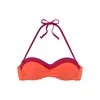 s.Oliver Bikini zgornji del Yella  neonsko oranžna / rdeče vijolična / temno rdeča